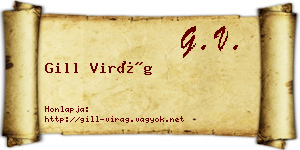 Gill Virág névjegykártya
